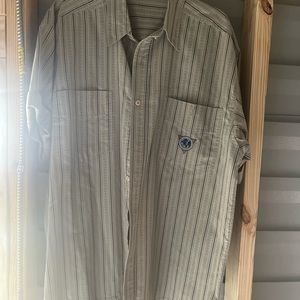 Bugle Boy Shirt Size XL Short Sleeve Button Up Vintage Men’s With Pockets Front